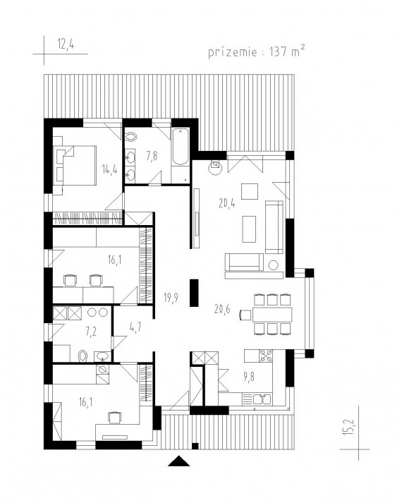 podorys Bungalov 1007